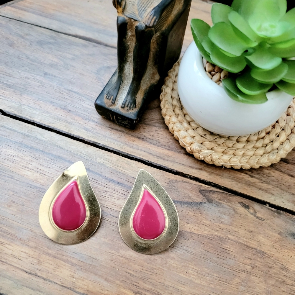Large vintage hippie earrings